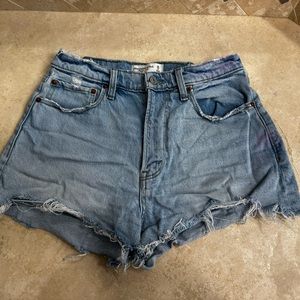 Abercrombie High Rise Denim Shorts